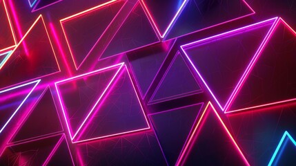 Abstract Neon Triangle Pattern