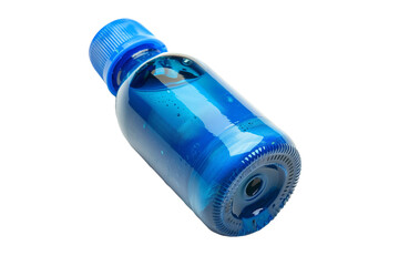 Vibrant Blue Acrylic Paint Bottle With a Transparent Background for Creative Projects or Art Supplies