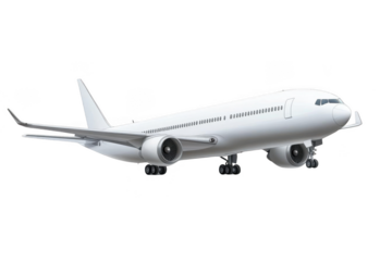 White Airplane Soaring Through the Sky, Embracing the Journey of Freedom.