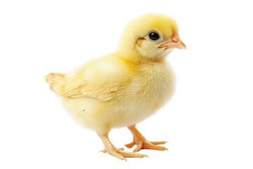 Obraz premium Cute Baby Chick Stands Alone: New Life and Growth Concept