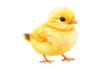 Obraz premium Cute Chick Stands Proudly, Newborn Bird, Farm Animal, Fluffy Feathers