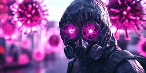 pandemic outbreak of biological danger - viral epidemic and medical crisis concept