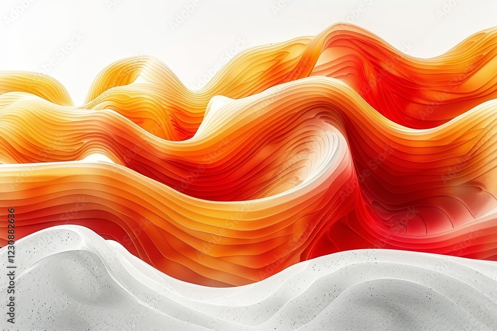 Poster vibrant, swirling patterns create a dynamic composition of red, orange, and white hues. the design e