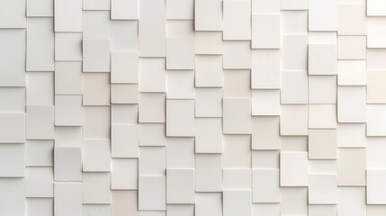 Abstract White Wall Texture with Unique Geometric Shapes
