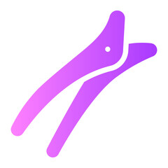 hair clip gradient icon