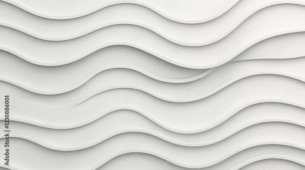 Aufkleber abstract white waves texture background for design projects