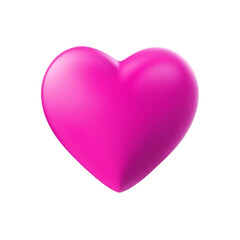 Fototapeta premium pink heart isolated on white background