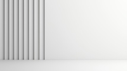 Minimalistic Interior with Vertical Lines and Clean White Walls