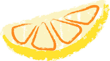 Lemon Slice Crayon Pencil Art