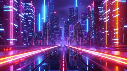 Neon Cityscape Wallpaper