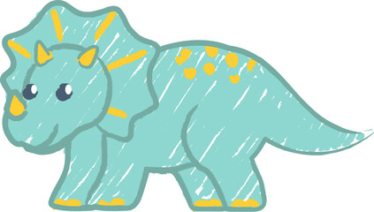 Dinosaur Crayon Kids Scribble