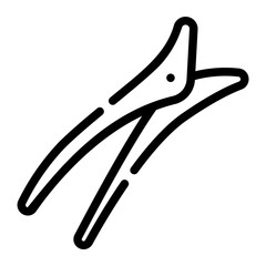 hair clip line icon