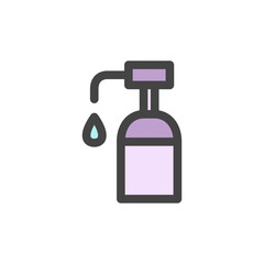 カラー日用品家電関連の単品アイコン　シャンプーボトル