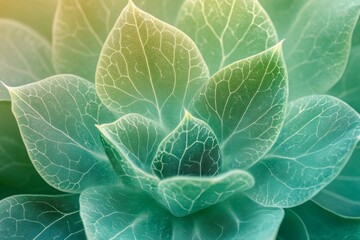 Obraz premium Closeup of a vibrant green succulent with detailed texture