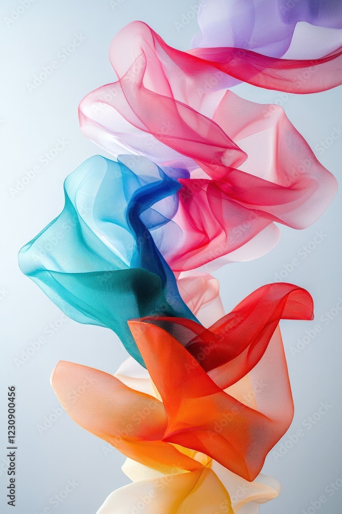Poster dynamic motion art created with swirling colors and abstract lines