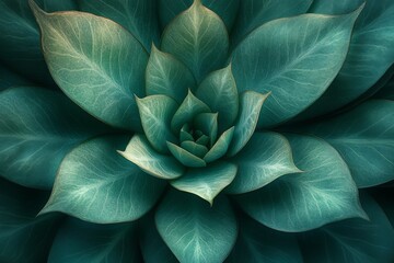 Fototapeta premium Close-up of a vibrant green succulent plant