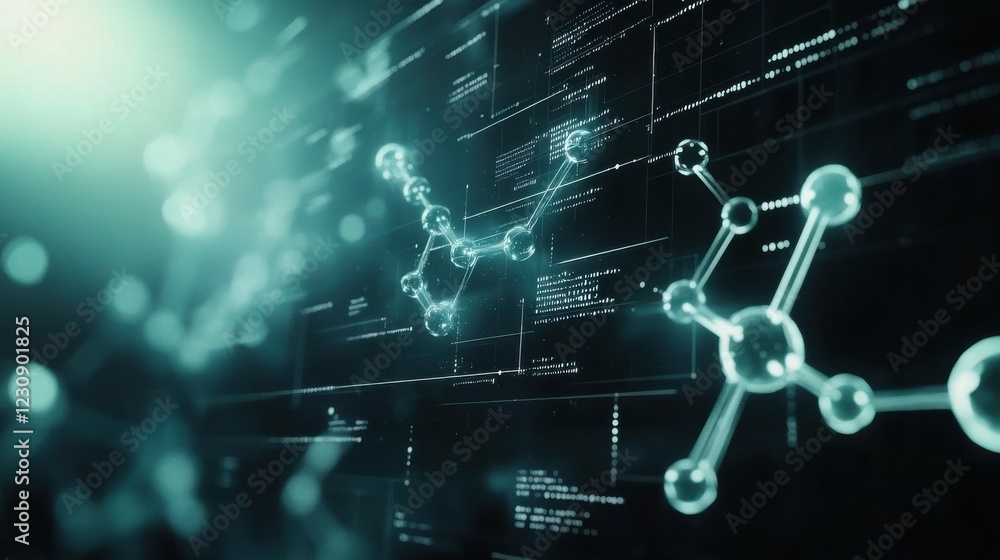 Poster abstract digital representation of molecular structures and data