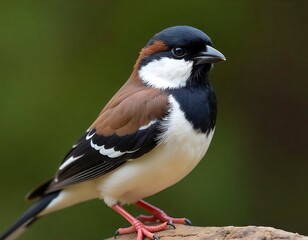Elegant Chestnut-backed Sparrow: A Detailed Close-up Portrait