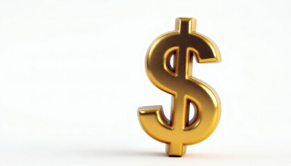 Obraz premium Gold Dollar Sign 3d Render Wealth Finance Success