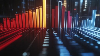 Fototapeta premium A side-by-side comparison of two D bar charts, illustrating different financial performance metrics, with annotations highlighting key differences, perfect for presentations or reports.