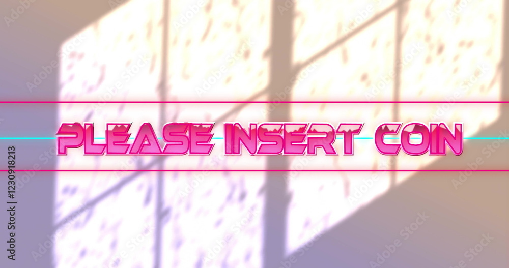 Poster image of please insert coin text over window shadows