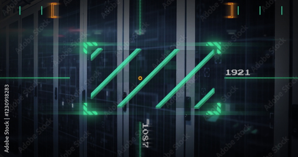 Poster image of digital data processing over computer servers