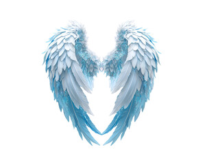 Obraz premium Elegant Blue and White Angel Wings Design