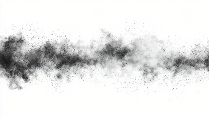 Black cloud or dust particles on a white background for graphic design work