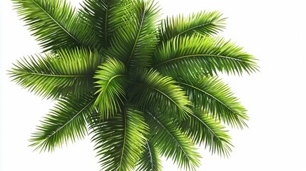 Vibrant Tropical Palm Tree Foliage Abstract Stylization for Creative Projects