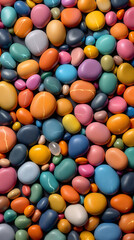 Colorful Candy Pebbles Easter Egg Sweets, Polka Dot Treats