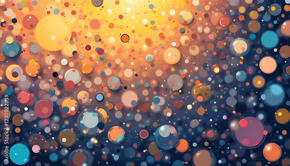 Poster abstract colorful circles background design