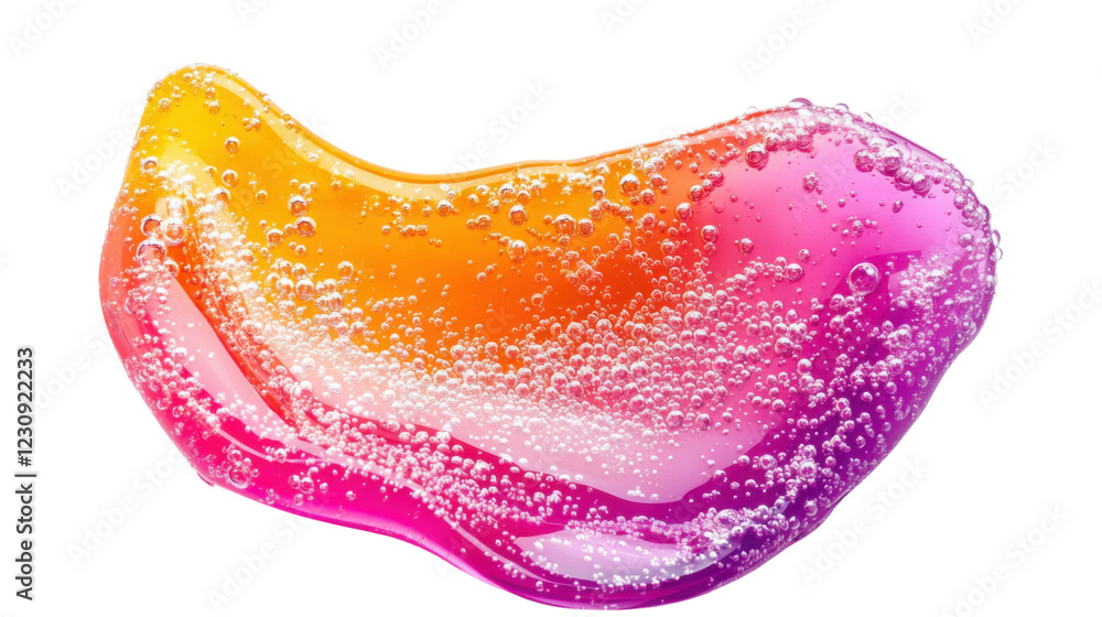 Aufkleber colorful slime with bubbles creating stunning visual effect on transparent background
