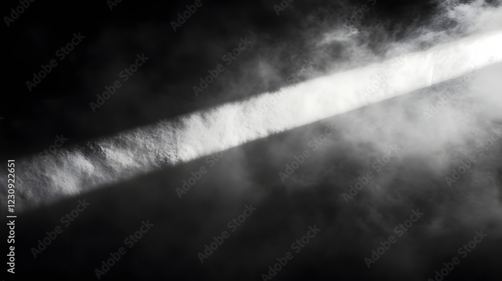 Poster ethereal light shining in the fog creating striking shadows