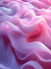 Obraz premium Pink, flowing fabric waves, soft light, abstract background, design element