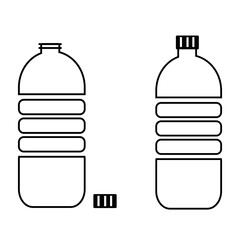 Open water bottle with cap
