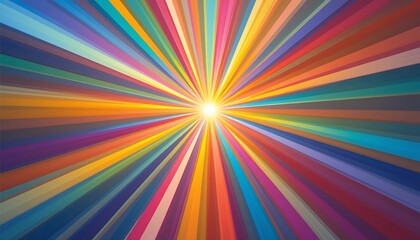 Fototapeta premium Colorful Radiating Stripes Bright Light Burst