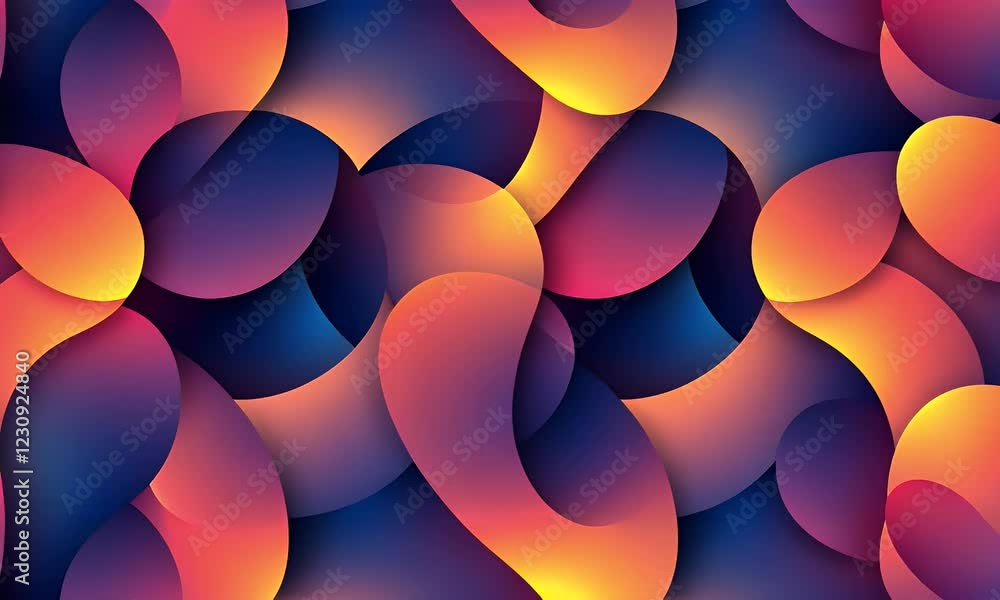 Poster abstract colorful gradient wave background design