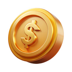 Golden Dollar Coin Wealth, Finance, Currency, Riches, Prosperity, Success, Investment, Money, Bankin