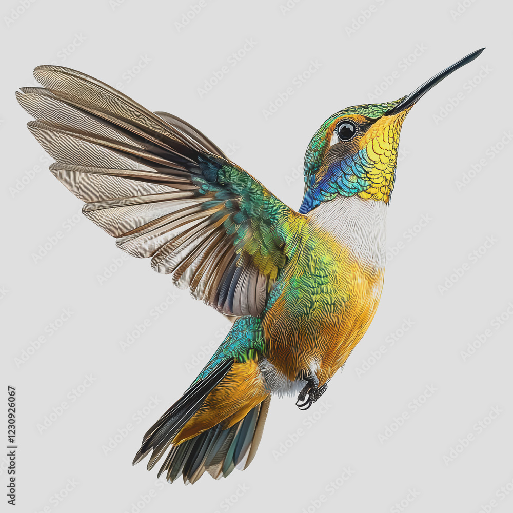 Poster bird with a long tail perched on a branch in a natural setting with soft focus background and green 