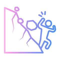 landslide Line Gradient Icon
