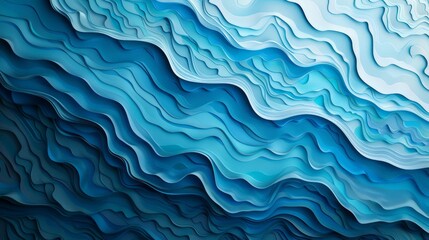 Obraz premium Abstract Blue Wave Pattern