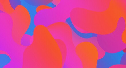 Obraz premium Abstract fluid shapes background: A vibrant and dynamic abstract background composed of flowing, amorphous shapes in a bold and eye-catching palette of colors.