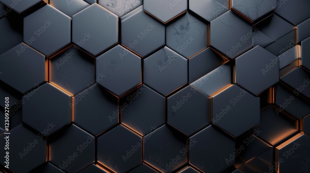 Poster abstract hexagon pattern background