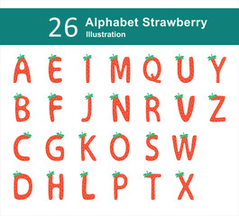 Illustration of Cute Alphabet Uppercase Pack. Set of Cute Alphabet Uppercase Illustration	