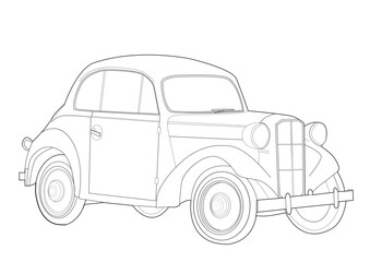classic car lineart