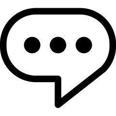 Speech bubble line icon, flat style vector illustration