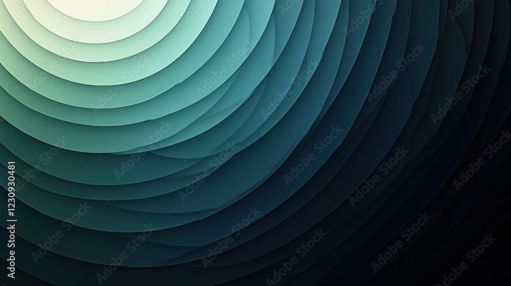 Poster abstract layers of light and dark ripples in a gradient design