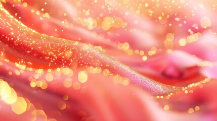 Abstract Pink and Gold Swirling Texture