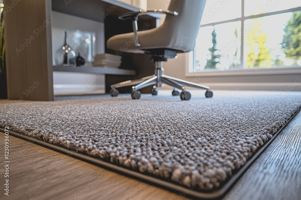 Poster carpeted room featuring a chair and a window with natural light illuminating the space and creating 