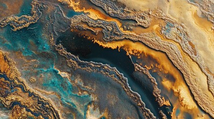 Naklejka premium Abstract macro image of oil and water mixing, forming colorful shimmering patterns with intricate textures